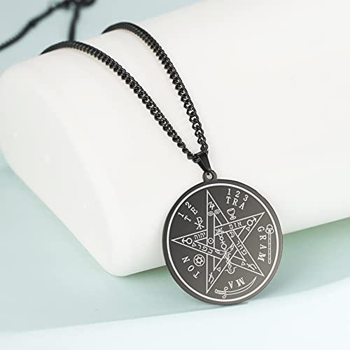Collar Tetragrammaton Wahyeh con Pentagrama Bendecido de Solomón