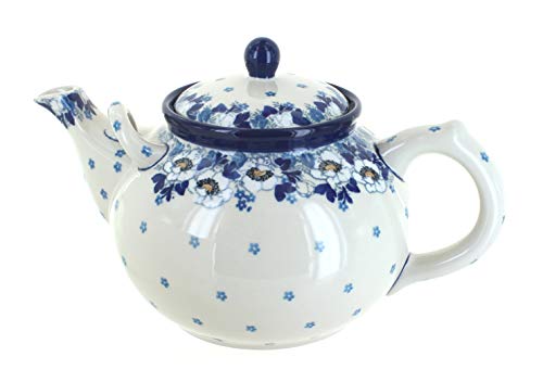 Blue Rose Polish Pottery Georgia Blue Large Teapot #TOP23