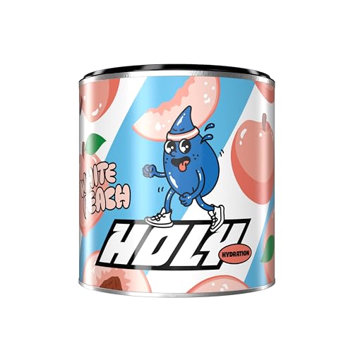 HOLY Hydration โWhite Peachโ | 50 portions with Valuable Electrolytes & Minerals | Hydration Drink | Vegan with 100% Natural Fruit Flavours (350g)