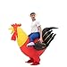 Hilif Y Costume de coq gonflable pour Halloween, cosplay, gonflable, costume T-Rex pour Noël, anniversaire, mariage, fête de Pâques (150-190 cm)