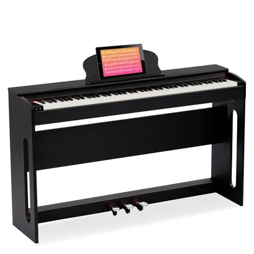 AODSK 88-Key Weighted Hammer Action Digital Piano with Speakers,Furniture Stand and Triple Pedals,Beginner's Course- Comes With Headphones,Piano Lessons,B-83S