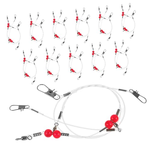 BESPORTBLE 12pcs Saltwater Fishing Leaders High-Strength Fishing Wire Lure Saltwater