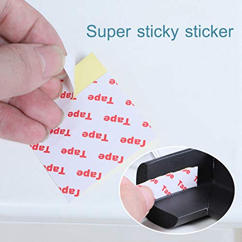 Image of uxcell 2 Pack Foam Furniture Table Desks Edge Cover Pads Protectors Corner Cushions Bumper Guards Black
