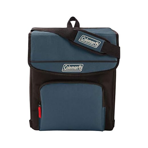 Coleman 34-Can Collapsible Cooler with 30-Hour Ice Retention | Soft-Sided Cooler Bag Folds Flat for Compact Storage, Slate