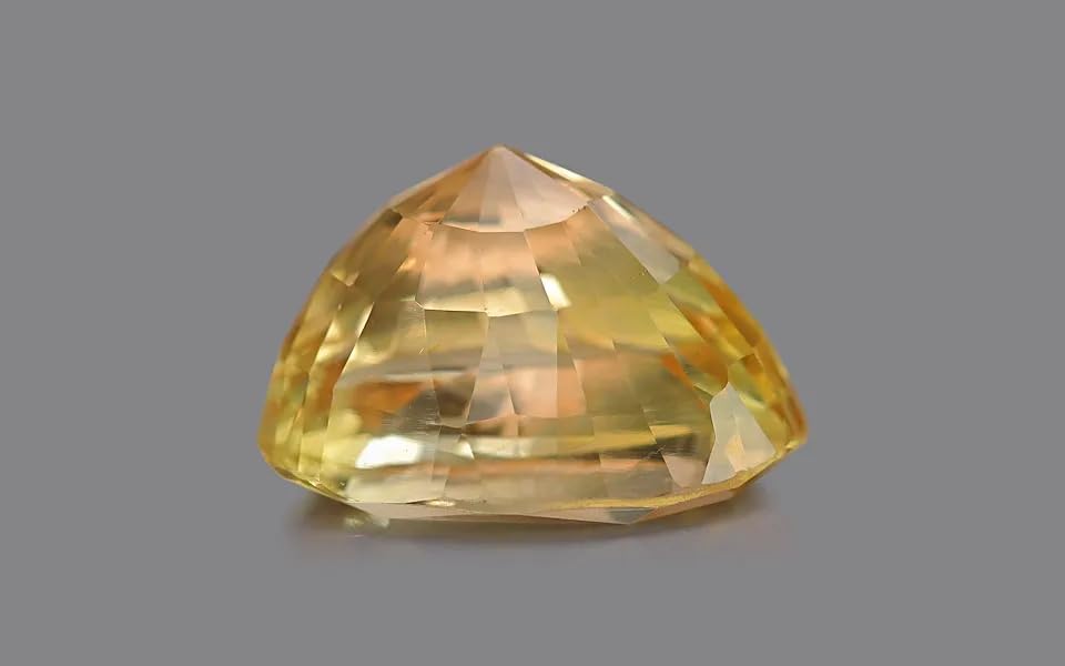 Saphir jaune 7,25 carats naturel non traité, une pierre d'exception pukhraj ovale - 4