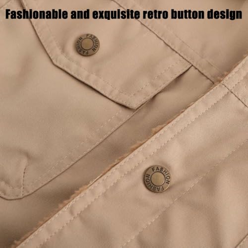 Bullhorns Men's Fleece-Lined Cotton Casual Jacket, Bullhorn Mens Fleece Jacket, Mens Retro Western Jacket4