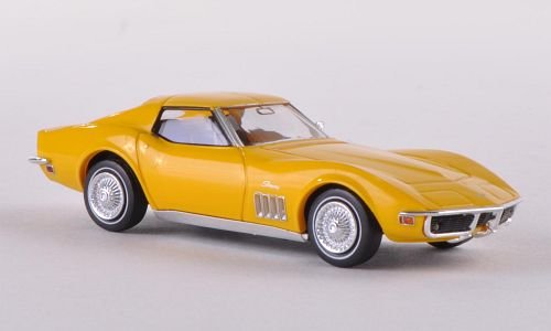 Chevrolet Corvette (C3), Yellow, 0, Model Car,, Brekina 1:87