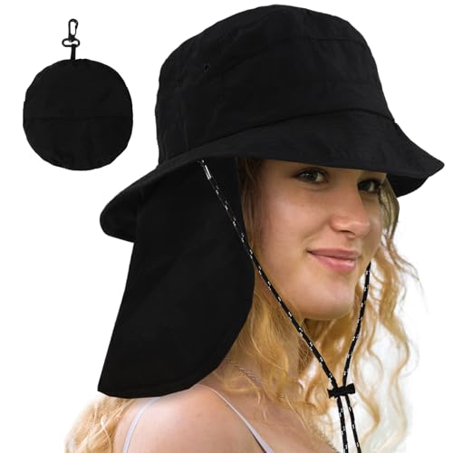 Water-Resistant Sun Rain Hat for Women Wide Brim UPF50+ Protection