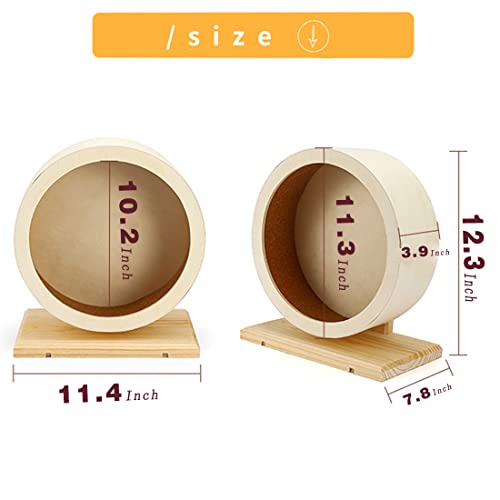 Antiai Hamster Wooden Silent Wheel, 12 Inch Small Animal Exercise Wheel Accessories thumb #4
