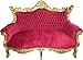 Produktbild Casa Padrino Barock 2er Sofa Master Bordeaux Rot/Gold - Wohnzimmer Möbel Loung Couch