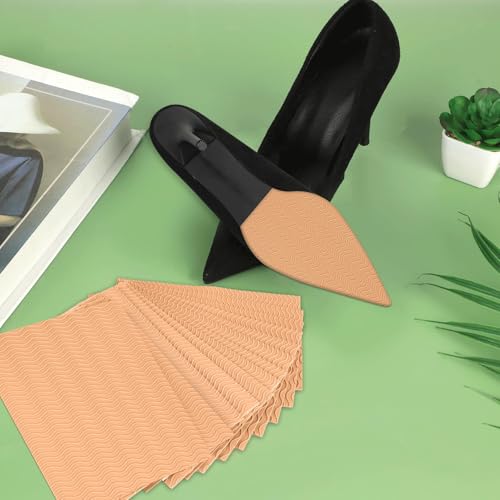 Image of Lonfliness 18 Pack Shoe Sole Protector - Self-Adhesive Anti-Slip Grips for High Heels & Boots | Shoes Non-Slip Bottom Covers for Women (6 x 4 inches, Yellow)