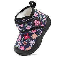 FEETCITY Toddler Winter Boots Boys Girls Baby Warm Snows Boorts Fleece Booties Infant First Walking Shoes Water Resistance Booties