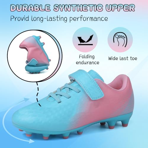 Kids Soccer Cleats Boys Girls Football Cleats Outdoor Indoor Soccer Shoes AG TF2