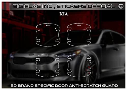 Image of 3D Gel Finish Car Door Transparent Handle Cup Scratch Guard Sticker Universal for Specific Brand (Pack of 4) (MRDRVAR) (K1A) | Gel type