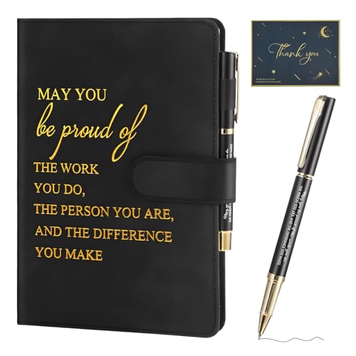 Employee Appreciation Gift, A5 Inspirational Leather Cover Notebo...