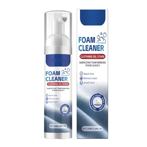 Quitamanchas para Grasa y Aceite en Ropa,Spray De Manchas De Ropa - Agente De Limpieza En Seco,Grasa - Penetración Rápida Sin Frotar - Para Tejidos, Tapicerías y Asientos de Coche.