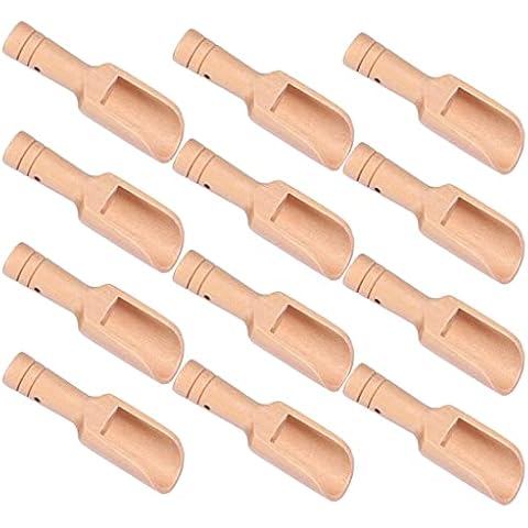 12 PCS Cuchara de Sal de Baño, Mini Cucharas de Madera Cover
