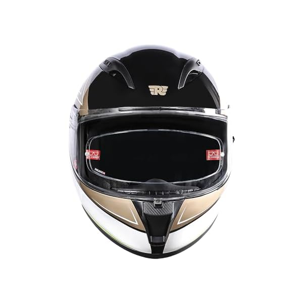Royal Enfield Speedx FF Hiviz Id Abs Gl ISI and DOT Certified Riding Helmet with High Impact Grade Thermoplastic for Impact Protection and Fully Removable and Washable Internal Fabric Gold (XL) 62