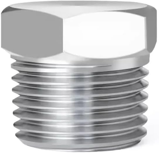 Pipe Cap Plug Fitting,1pc BSP NPT Metric Male Thread 304 Stainless Steel Hex Head End Cap Plug Pipe Fitting Adapter Connector(BSPP3I4)