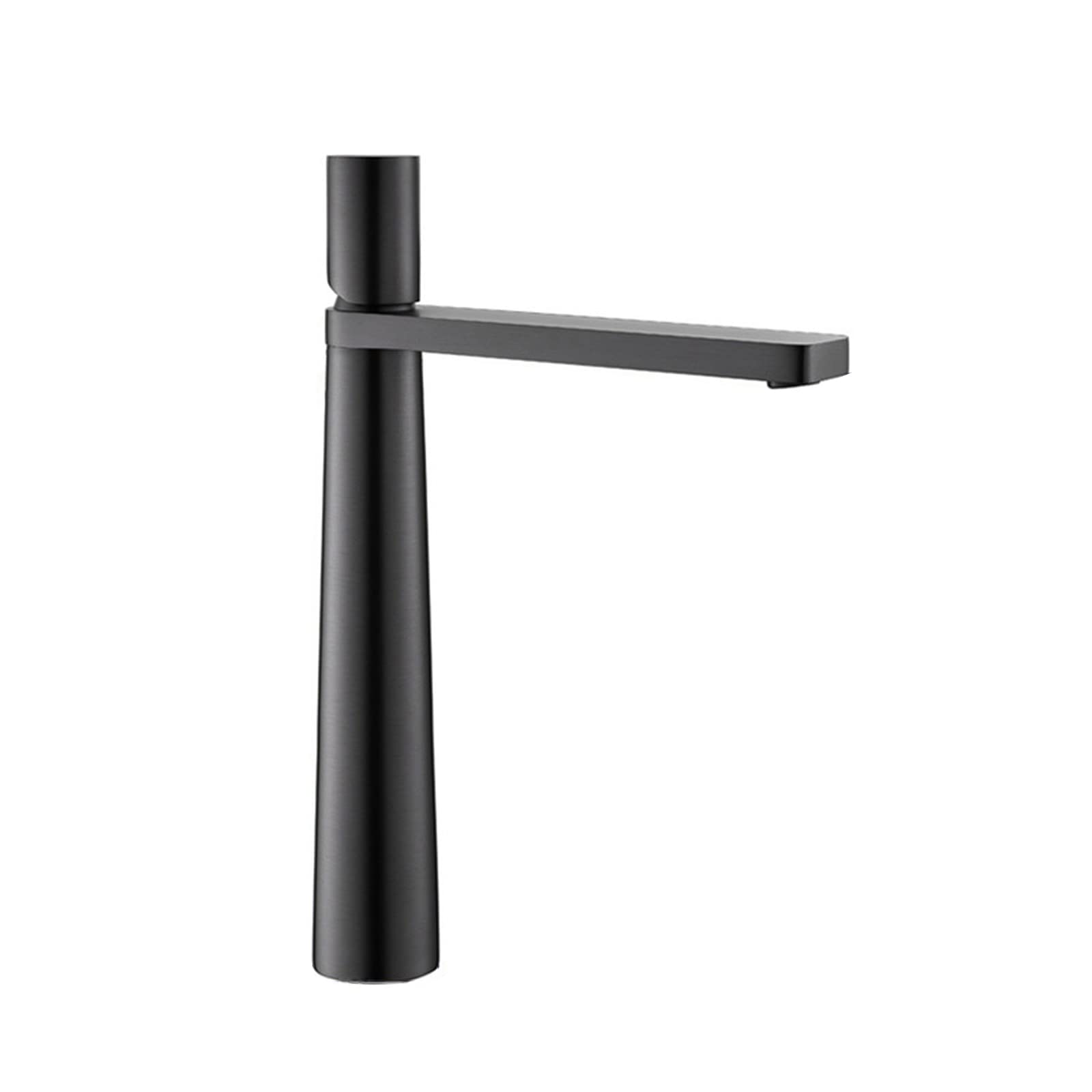 Robinet d'évier de salle de bain en laiton gris mitigeur monotrou vasque