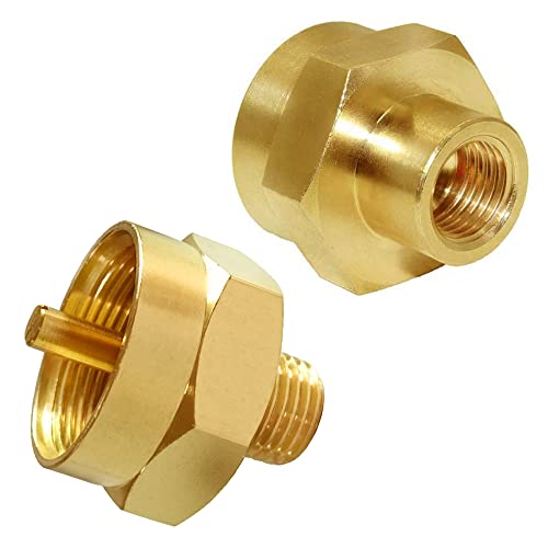 Joywayus 1�|���h �v���p���K�X�{�g���l�ߑւ��A�_�v�^�[�L�b�g 1/4�I�X�p�C�v�X���b�h x 1�C���`-20���X���j�o�[�T���t�B�b�g 1/4�C���` NPT���X�^���N �^�J�p�� (2�p�b�N)