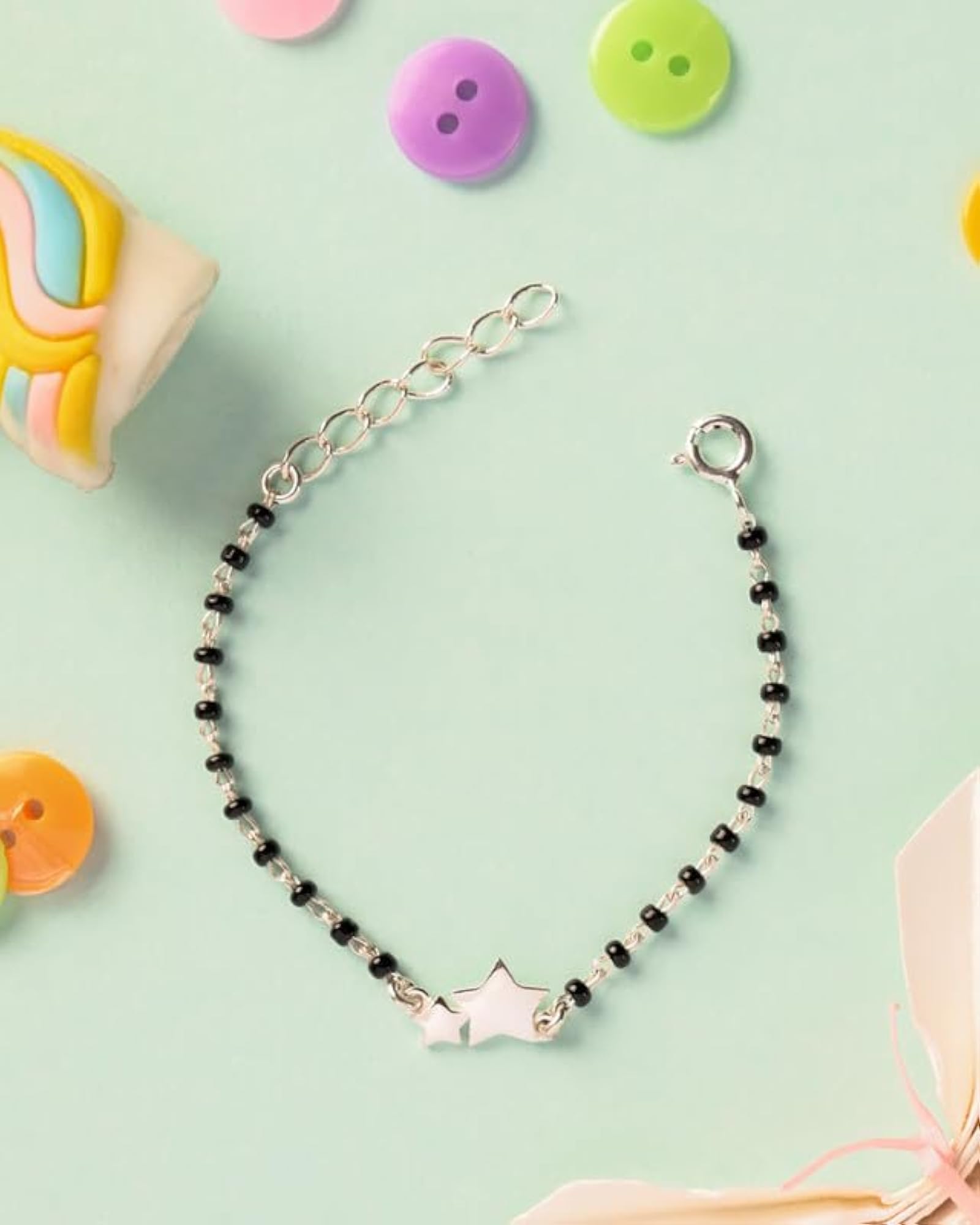 925 Sterling Silver Nazariya Star Bracelet with Beads