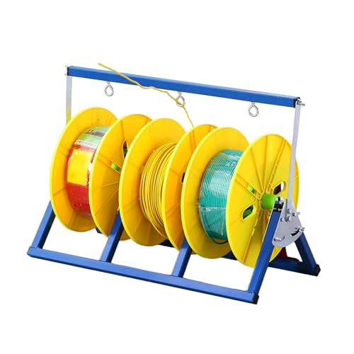 Estante Plegable For Carretes De Alambre, Soporte For Carrete De Instalador De Alambre, Dispensador De Cables/alambre De Acero Enrollado,for Bobinadoras,Paracord(3 reel)