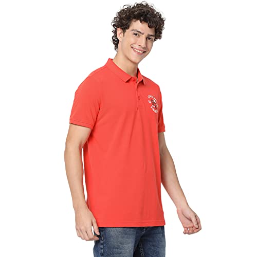 Image of Spykar Men's Cotton Solid Slim Fit T-Shirt