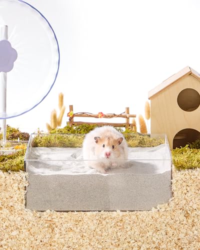 Image of BUCATSTATE Hamster Sand 6.6LB, Highly Absorbent & Odor Control Potty Litter, Sand for Hamster Bath, Chinchillas, Gerbils, Mice, Degus and Other Small Pets (ZeoliteSand)