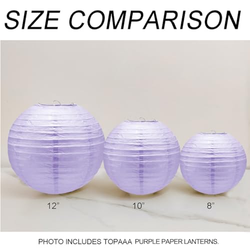 Image of 8 Inch Purple Paper Lanterns for Graduation Decorations 2025 Birthday Party Bachelorette Engagement Wedding Baby Shower(Set of 5, Purple)