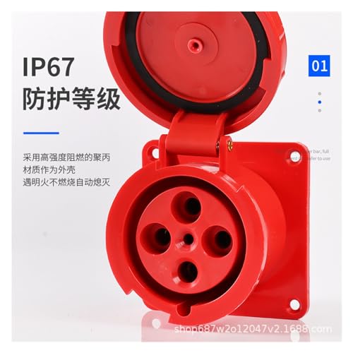 Conector industrial ZQ-344 125A 4 orificios IP67 miniatura 2