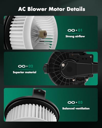 Image of SCITOO AC Heater Blower Motor for Toyota w /Fan HVAC Blower Motor fit for 2009-2017 for Toyota Corolla / 2010-2015 for Toyota Prius / 2012-2016 for Toyota Prius V Front