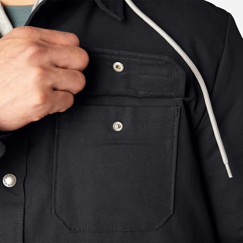 Image of Dickies Men's Relaxed Fit Icon Hooded Quilted Shirt Jacket