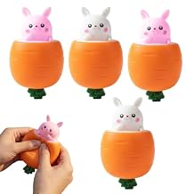 Squeeze Toy Carrot Doll, 2026 New Easter Basket Essentials, Multi Functional Easter Basket Toy for Sensory Play, Cute Fidget Toy 10