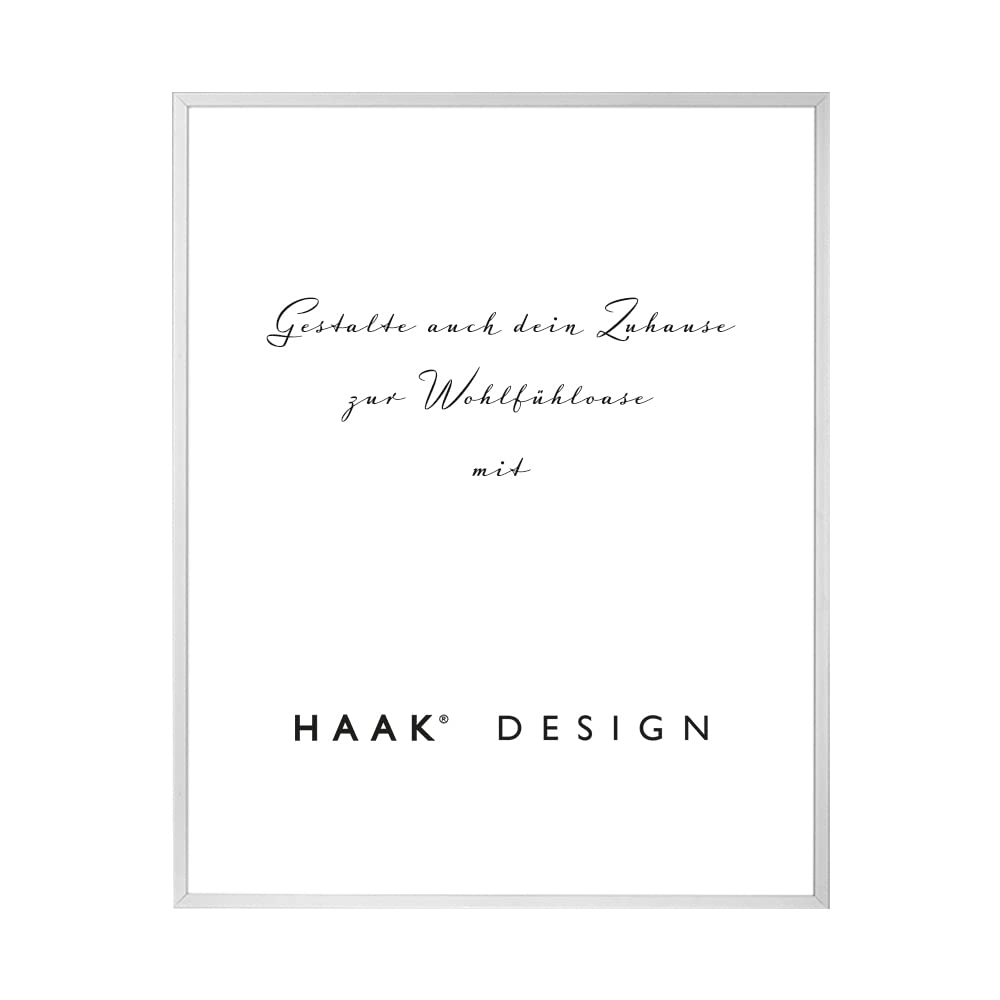 HaakDesign schmaler Bilderrahmen Alena Aluminium Alubilderrahmen 80 x 120 cm Aluminium natur Fotorahmen, Geschenkidee