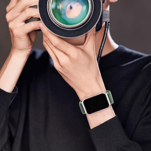 Image of Tobfit Nylon Strap for Samsung Galaxy Fit 3 (Watch Not Included), Flexible Premium Elastomer Nylon Adjustable Watch Band for Galaxy Fit3 2024 SM-R390 Men & Women