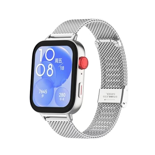 Correa metálica compatible con Huawei Watch Fit 3/4/4pro miniatura 1
