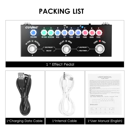 Pedal de guitarra de múltiplos efeitos, Cube Baby Guitar Pedal de múltiplos efeitos Delay Pedal de e