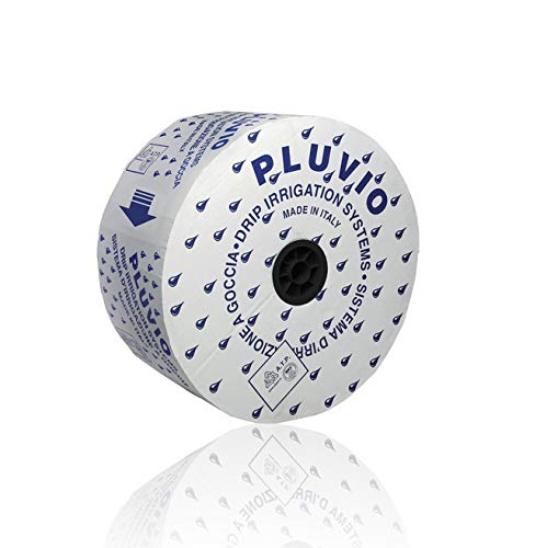 PLUVIO Bobina da 2000 MT D. 17 8 Mil Passo 30 CM MANICHETTA GOCCIOLANTE Tubo 2 LT/H