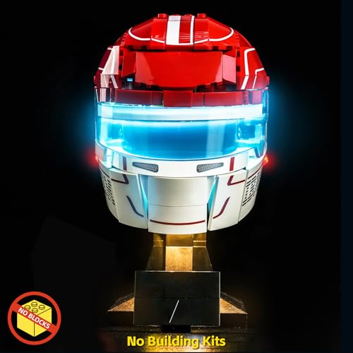Luces casco Lego Ferrari Leclerc 43014 para iluminar vitrinas oscuras 2