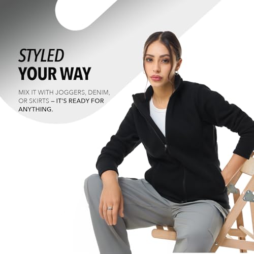 Image of Boldfit Full Zipper Polyester Sweatshirt for Women