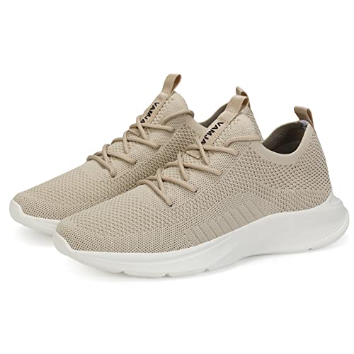 Image of VAMJAM Men's Running Shoes Fashion Sneakers - Lightweight Breathable Flying Knitting Lace Up Mesh Walking Shoes Workout Casual Sports Shoes