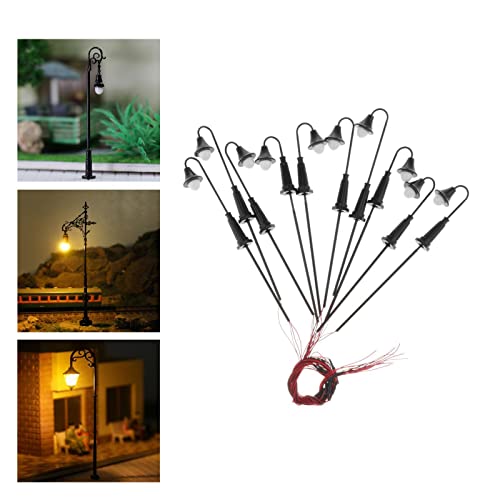 Poteaux d'éclairage miniatures LED durables et économiques pour décor de train - 5