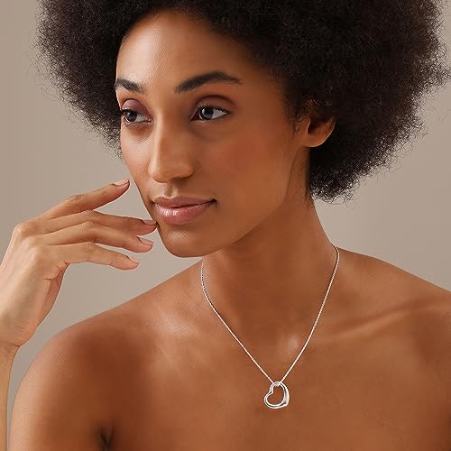 LeCalla 925 Sterling Silver Necklace Jewelry Lightweight Pendant with 18 inches Chain Necklace for Women Teen4