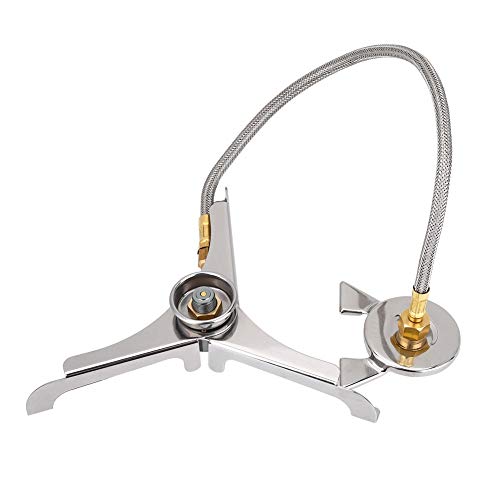 NDNCZDHC Long Cylinder Tank Gas Adapter, Outdoor Mini Copper Alloy and Stainless Steel Stove Burner Converter for Camping Hiking