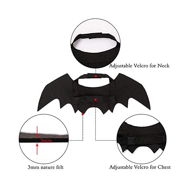Pet cat bat wings for halloween, cosplay bat wing costume decoration for puppy dog cat - image 5