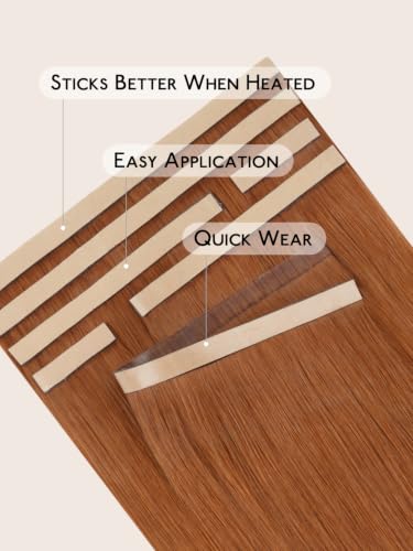 Image of WENNALIFE Multi-Piece Tape in Hair Extensions Human Hair, Tape in Weft