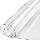 GIVROLDZ Tapis De Protection De Sol pour Fauteuil De Bureau Transparent 1.5Mm Protège Parquet Chaise roulettes Protection Sol Tapis De Cuisine,Transparent,1.5mm/100 * 100cm