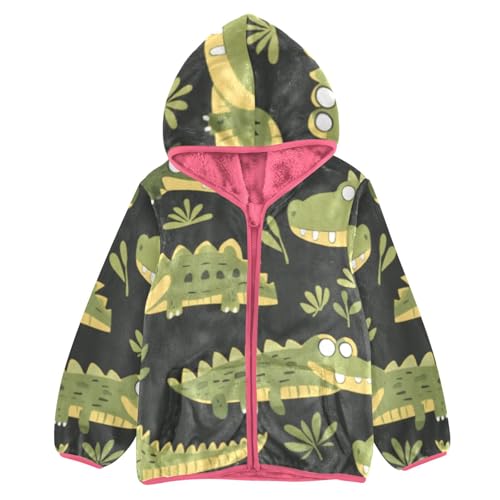 GuoChe Cartoon Safari Crocodiles_4 Toddler Sherpa Jacket