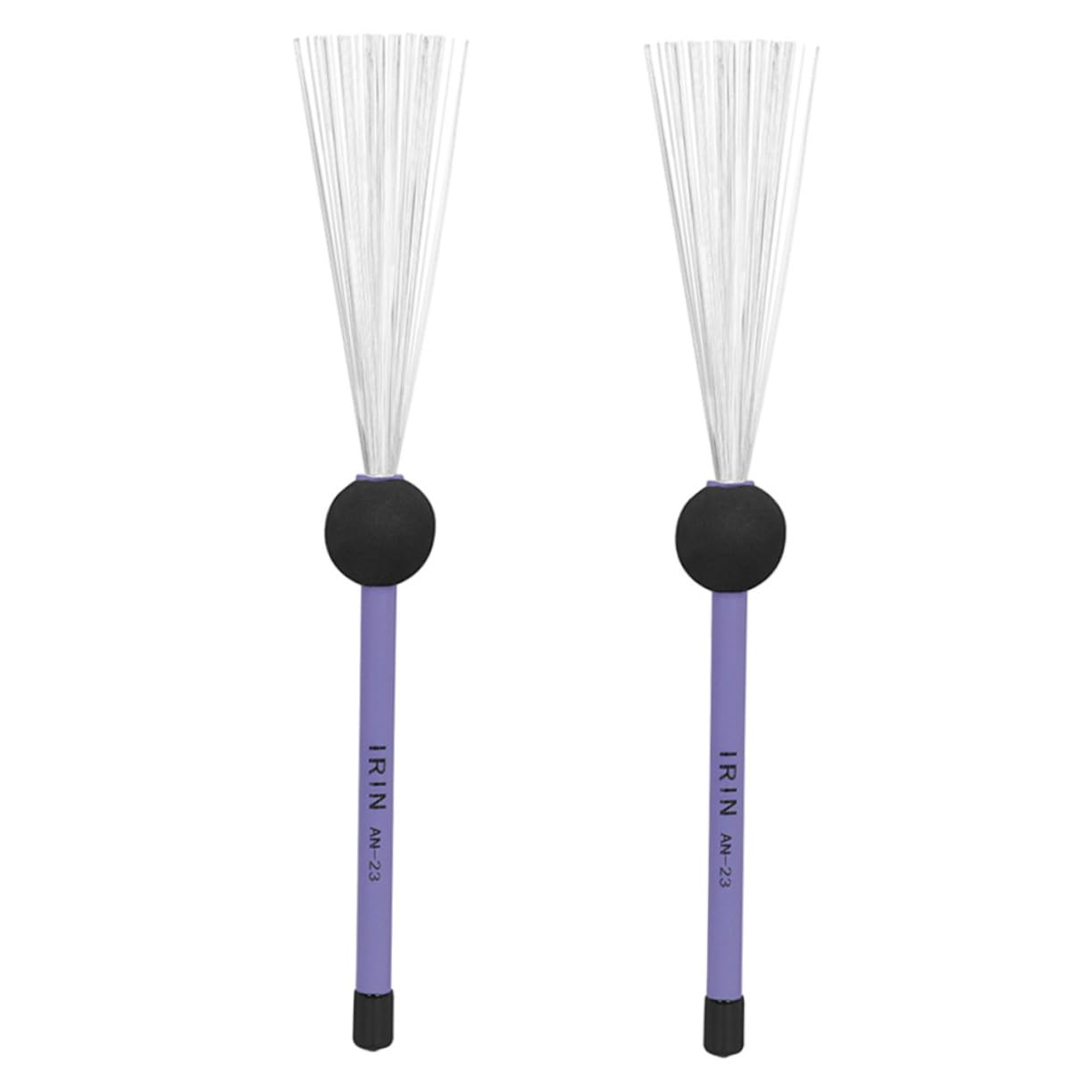 Totority Drum Brushes for Jazz 1 Pair Steel Wire Drum Brush Wood Handle Retractable Drum Cleaning Brush Essential Drum Accessories